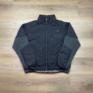The North Face Jacket Mens Large Black Puffer Outdoor Hiking Camping Full Zip